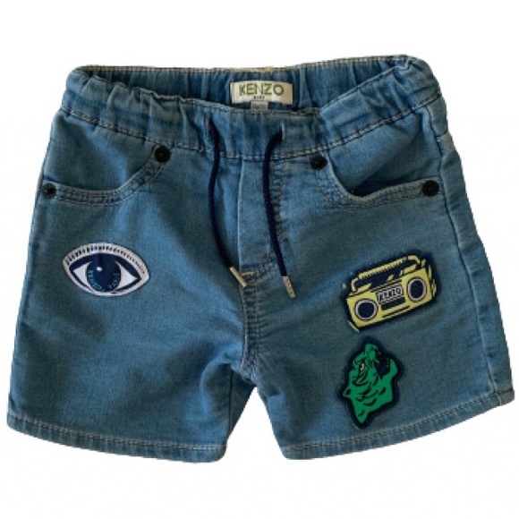 Kenzo kids patch detailed denim shorts 18M - Picture 1 of 8
